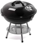 Cuisinart 14" Portable Charcoal Grill, Tabletop Outdoor Small Grill with Locking Lid and Dual Vents, Chrome Plated Travel Size BBQ Perfect for Camping, Tailgates, Cookouts, Black