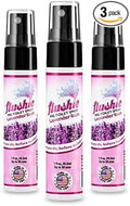 Flushie Lavender Pre-Toilet Spray - Travel Size Toiletries 1oz 3pack Spray for Toilet Deodorizer & Odor Eliminator