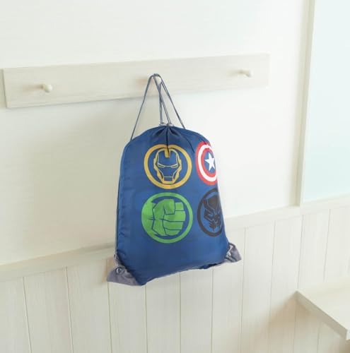 Jay Franco Marvel Avengers Battle Formation Slumber Sack - Cozy & Warm Kids Lightweight Slumber Bag/Sleeping Bag - Featuring Captain America, Iron Man, Black Panther, & Hulk