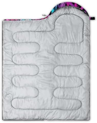 QOOMO Camping Sleeping Bags,3 Season Warm & Cool Weather,Lightweight,Waterproof Sleeping Bags for Adults & Kids,Traveling,and Outdoors,Camping Gear Equipment