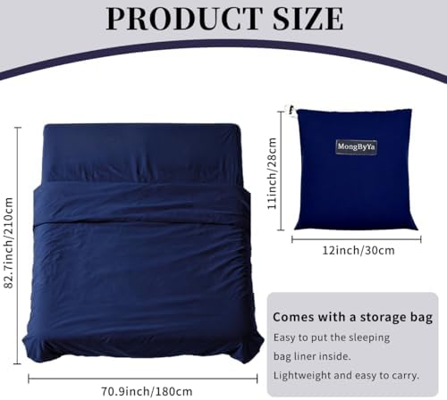 Sleeping Bag Liner, Compact Travel Sheets for Hotel Hostel