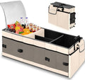 Trunk Organizer and Storage with Built-In Insulated Leak Proof Cooler Bag