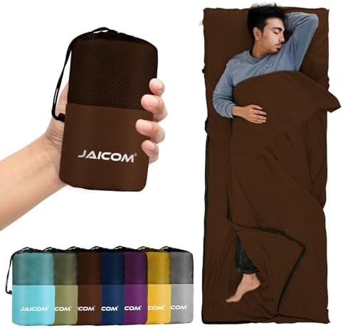 JAICOM Sleeping Bag Liner, Travel Sheets Ultralight Summer Sleeping Bag