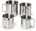 KOKKOYA Stainless Steel Camping Cups Mug Small Backpacking Bush Pot Set