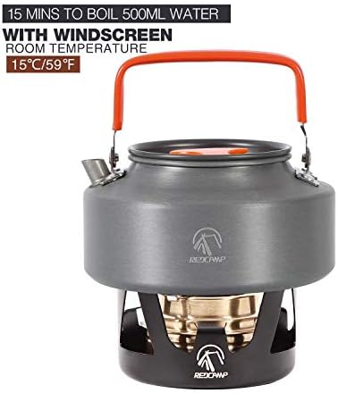 REDCAMP Mini Alcohol Stove Camping for Backpacking, Black