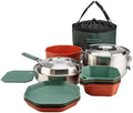 Gerber Gear ComplEAT Cook Set - Dishwasher-Safe Camping Cookware for Outdoor Cooking - Includes Saute Pan, Stock Pot, 4 Plates, 4 Bowls, Mixing Bowl & More