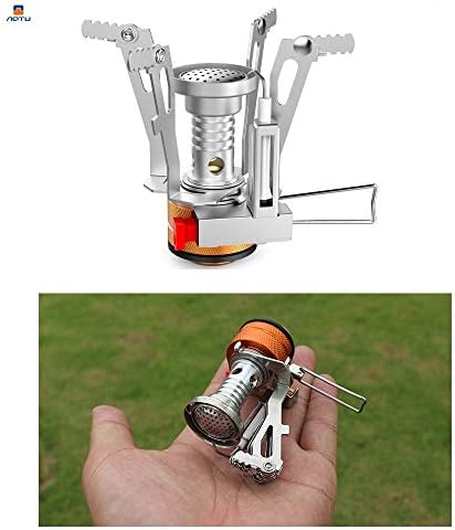 AOTU Portable Camping Stoves Backpacking Stove with Piezo Ignition Stable Support Wind-Resistance Camp Stove for Outdoor Camping Hiking Cooking