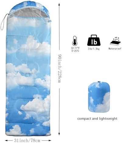 Axolotl Blue Gamepad Sleeping Bag,Waterproof Lightweight Gaming Sleeping Bag Game Console Camping Bag for Boys Teens,Warm and Cool Weather Green Portable Sleeping Bag for Camping Outdoor Indoor