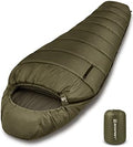 Bessport Mummy Sleeping Bag | 15-45 ℉ Extreme 3-4 Season Sleeping Bag for Adults Cold Weather– Warm and Washable, for Hiking Traveling & Outdoor Activities