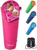 KingCamp 45°F Kids Sleeping Bag, 100% Flannel Sleeping Bag for 10-12 Child