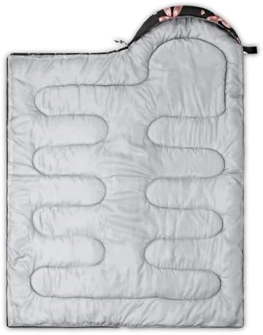QOOMO Camping Sleeping Bags,3 Season Warm & Cool Weather,Lightweight,Waterproof Sleeping Bags for Adults & Kids,Traveling,and Outdoors,Camping Gear Equipment