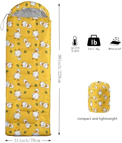 Axolotl Unicorn Sleeping Bag for Kids Boys Girls–Lightweight Warm Cold Weather Sleeping Bags,Waterproof Portable Sleeping Bag with Compression Sack for Camping Backpacking Outdoor Indoor