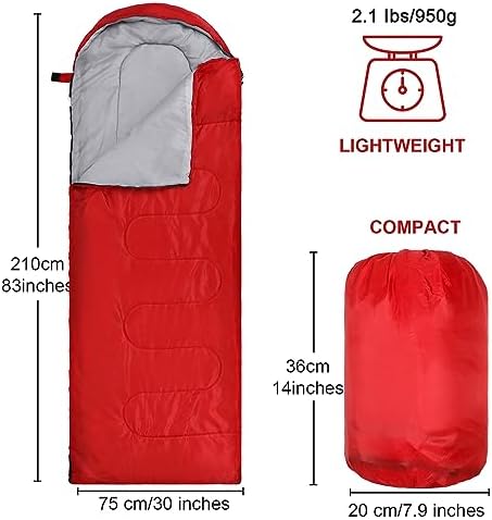 Macarrie 10 Pcs Bulk Sleeping Bags for Adults 0 Degree Waterproof Emergency Sleeping Bags with Compression Sack for Camping Hiking Backpacking Outdoor Activities