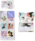 Jay Franco Kids Slumber Bag and Pillow - 54 x 27 Inch Comfy Indoor Sleeping Bag for School and Sleepovers, 2 Piece Set, Purple - Minnie Mouse