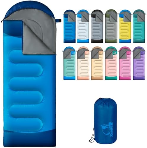Sleeping Bags for Adults Kids - 3 Season Cold&Warm Weather Waterproof Camping Sleeping Bag - Lightweight Sleeping Bags for Camping Hiking Outdoor Travel