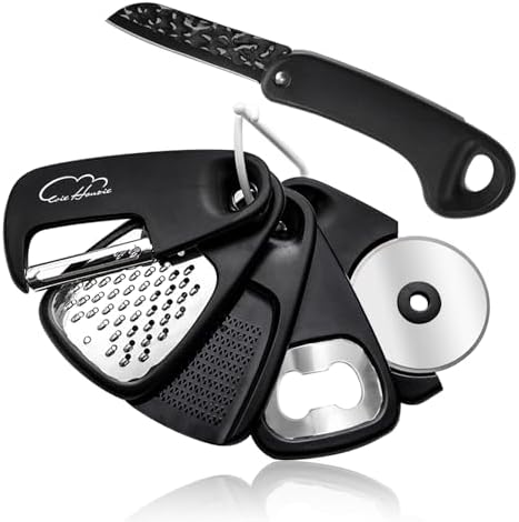 Kitchen Gadgets Set 6 Piece, Space Saving, Portable, Black