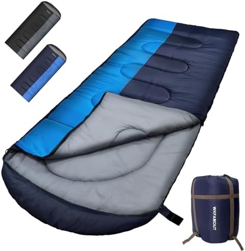 0 Degree Sleeping Bags Waterproof for Adults, Cold Weather Machine Washable Sleeping Bag with Compression Sack for 3-4 Season Camping Outdoor