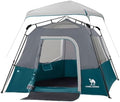CAMEL CROWN 4/6 Person Instant Cabin Tent, Pop Up Windproof Tents for Camping, 60-Second Setup Family Tent with Carry Bag for Outdoor Hiking