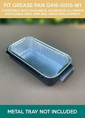 Fig & Leaf (20 Pack) Drip Pans Compatible with Char-Broil Grills 9328812P06 Foil Liner l Fits Grease Tray G416-0015-W1 l Disposable Aluminum Foil