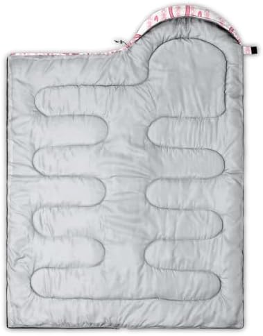 QOOMO Camping Sleeping Bags,3 Season Warm & Cool Weather,Lightweight,Waterproof Sleeping Bags for Adults & Kids,Traveling,and Outdoors,Camping Gear Equipment
