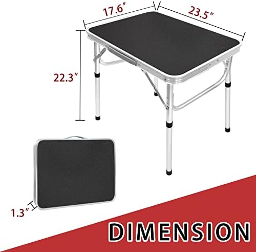 Camp Field Small Folding Camping Table, Adjustable Height, Lightweight