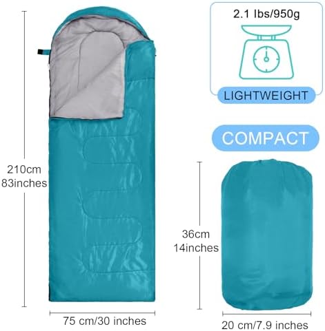 Macarrie 10 Pcs Bulk Sleeping Bags for Adults 0 Degree Waterproof Emergency Sleeping Bags with Compression Sack for Camping Hiking Backpacking Outdoor Activities