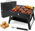 Portable BBQ Charcoal Camping Grill: Tabletop Folding Barbecue Grills
