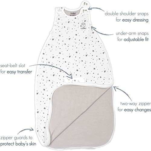 Woolino 4 Season Ultimate Baby Sleep Sack – Merino Wool Baby Sleep Bag, Organic Cotton, Temperature Regulating Wearable Blanket, Adjustable Sleep Sack 2–24 Months, All Season - Panda