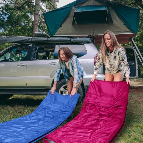 Tudomro 2 Pcs Camping Sleeping Bag for Adults Lightweight Packable Waterproof Camping Gear Equipment to Keep Warm for Outdoor Backpacking Hiking Travel