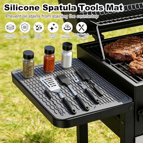 Silicone Grill Tool Mat for Blackstone Griddle Side Shelf Spatula Mat