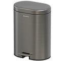 3.2 Gallon Small Bathroom Step Trash Can with Removable Inner Bucket,Round Stainless Steel Garbage Bin with Soft Close Lid for Bedroom(Volcanic Gray)