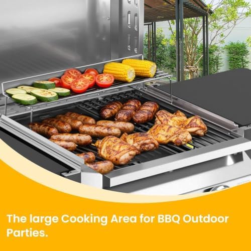 COWSAR 2-Burner Propane BBQ Grill 16000 BTU Stainless Steel Gas Grill