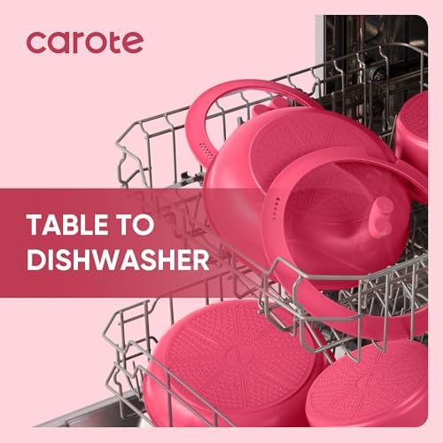 CAROTE 15pcs Pots and Pans Set Non Stick, Cookware Set Detachable Handle