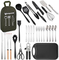 Wesqunie Silicone Cooking Utensils Set, Cookware Set for Outdoor Camping