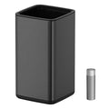 Mbillion 3.2 Gal (12L) Stainless Steel Open - Top Trash Can with Removable Inner Bucket - Sleek Metal Waste Basket for Bathroom Office, Brushed Black