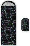 BailiPromise Cartoon Kawaii Cat Printed Camping Sleeping Bags,3 Season Warm Weather,Lightweight,Waterproof Bags for Adults & Kids,Traveling,and Outdoors,Camping Gear Equipment,31x90inch,Standard
