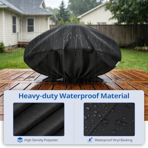 SunPatio Outdoor Grill Cover Compatible for Weber Q 100/1000 Series and Nexgrill Gas Grills, Heavy Duty Waterproof Barbecue Cover, Durable FadeStop Material, Compared to Weber 7110, Black