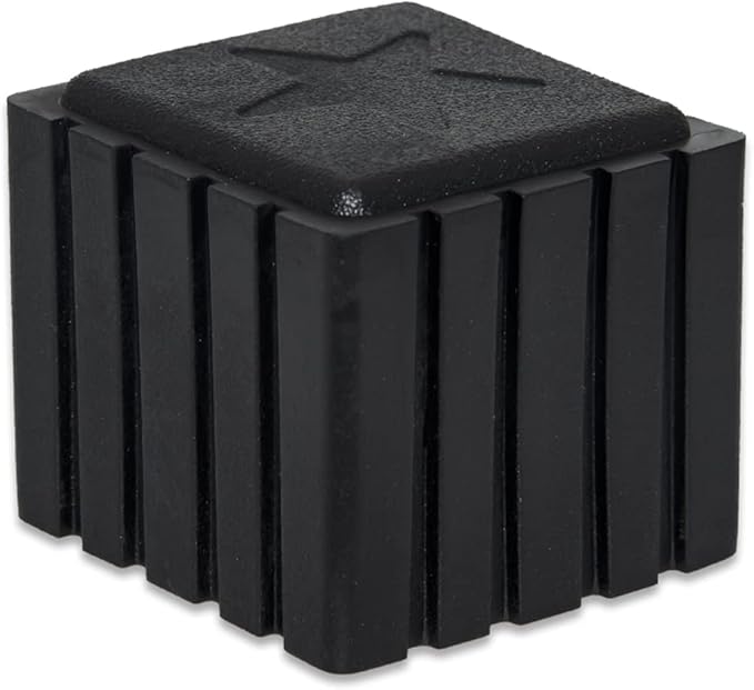 Flyshop Anti-Skid Non-Marking Synthetic Rubber Patio Chair Table Leg Caps Square Furniture Covers 20pcs, Black, 30 mm x 30 mm, 1-3/16" x 1-3/16"