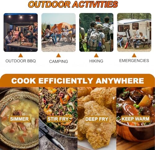 Dual Fuel Camp Stove, 8000 BTU Infrared Butane & Propane Portable Gas Stove, Windproof Single Burner with Carrying Case | Storage Bag | Hose Adapter, Outdoor Camping Essentials