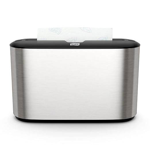 Tork Xpress Stainless Steel Paper Towel Dispenser Compact Design, Fits H2 Hand Towels, Ideal for Home Use Single Unit (302030)