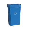 23 Gallon Blue Recycle Slim Jim Trash Can with Drop Shot Lid