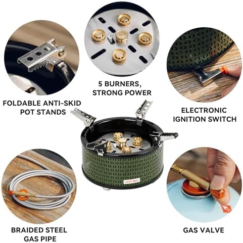 Portable Camping Gas Stove with Storage
