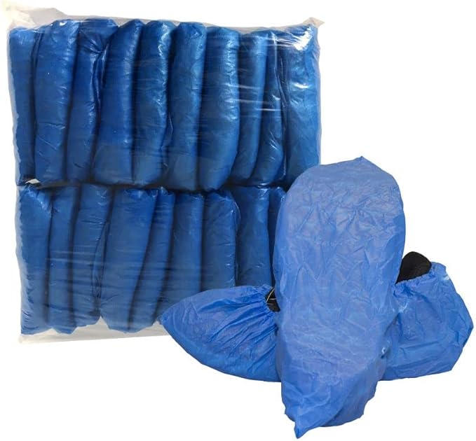 CleanPro® Disposable Polyethylene Shoe Covers (Pack of 300) (2X-Large, Blue)