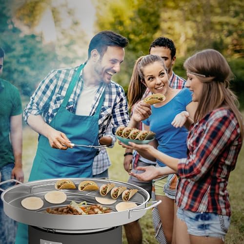 Feasto 23" Stainless Steel Concave Comal Set, 54,000 BTU, CSA Certified