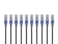 Monoprice Cat6A 2ft Black 10-Pk Patch Cable UTP 30AWG 10G Pure Bare Copper Snagless RJ45 SlimRun Series Ethernet Cable