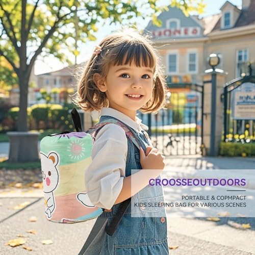 Kids Sleeping Bag for Camping, Lightweight 3 Season Cold Weather Warm Bag