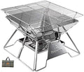 CAMPINGMOON Portable Fire Pit Grill 14 Inch Stainless Steel MT-2