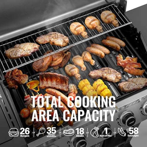 Royal Gourmet GA5406TS 5-Burner Gas Grill with Side Burner and Sear Burner