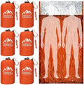 Oudain 6 Pcs XL Emergency Sleeping Bag Waterproof Bivy Sack Whistle
