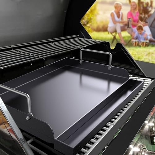 Pre-seasoned Nonstick Cast Iron Griddle, 25 x 16 in Flat Top Grill Plate